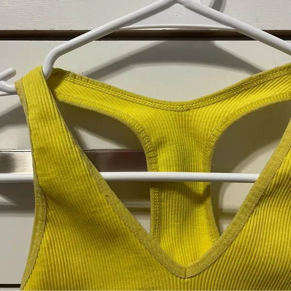 Free People Movement Women's Free Throw Crop Tank Neon Yellow - Image 4