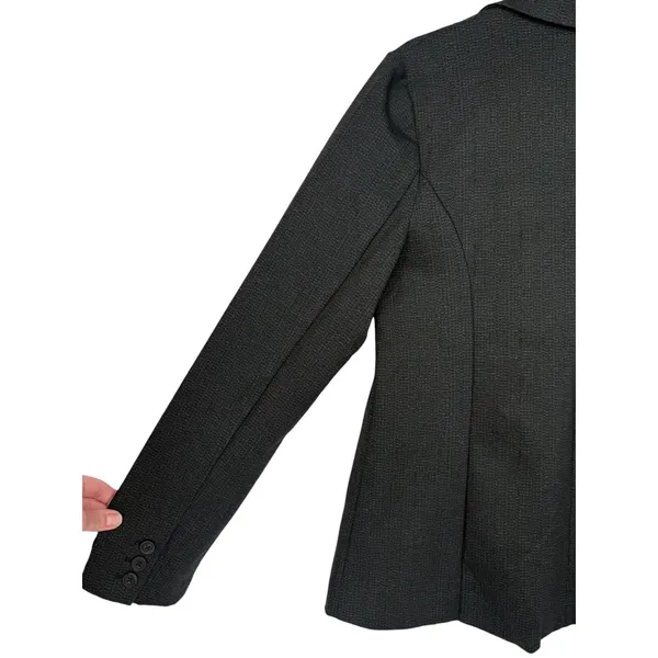 Liverpool Los Angeles Herringbone Ponte Knit Fitted Blazer Jacket Gray Sz‎ Large - Image 12