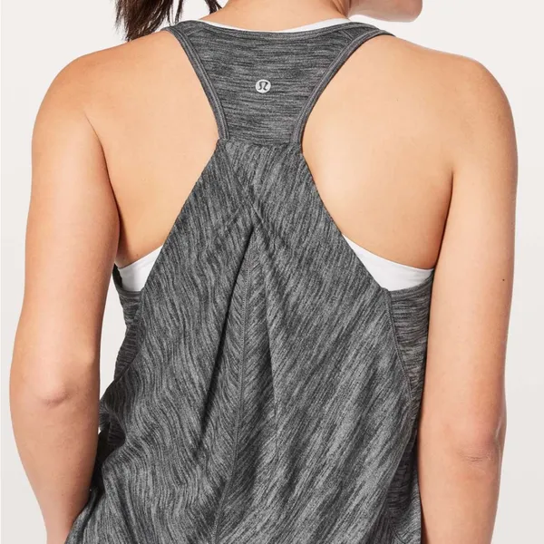 Lululemon Womens Essential Deep Green Heathered Tank Top‎ Lightweight - Image 5