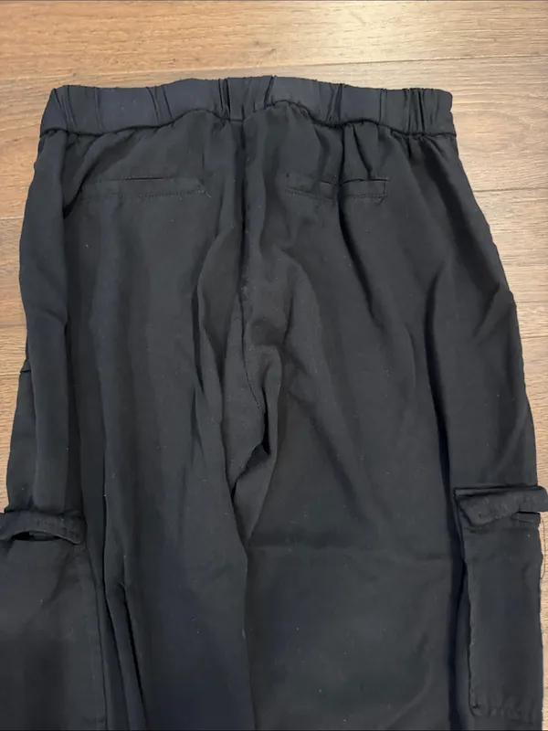 Shinestar Black Cargo Jogger Pants Utility Pockets Size Medium - C61-124 - Image 8