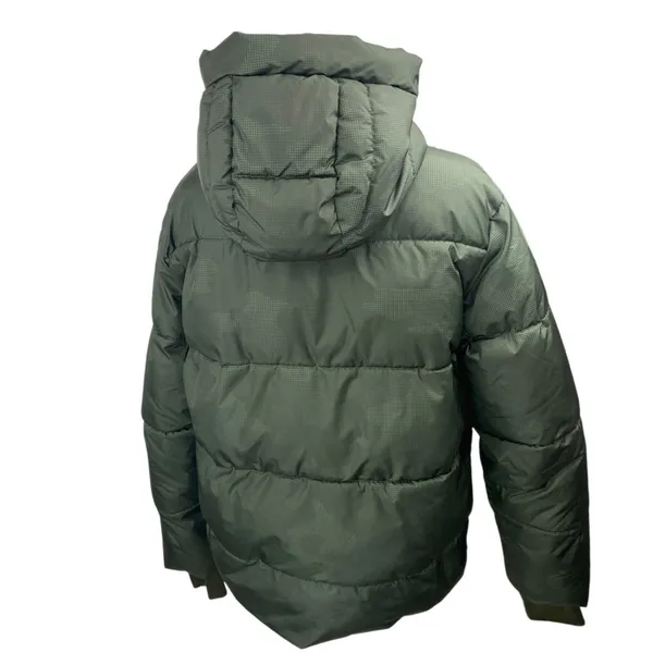 All in Motion Women's Olive Green Full Zip Hoodie Hooded Puffer Coat Jacket Sz M - Image 2