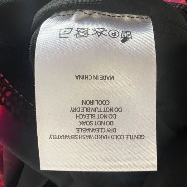 White Fox Strapless Bodycon Mini Dress Small Neon Pink Black Rave - Image 6