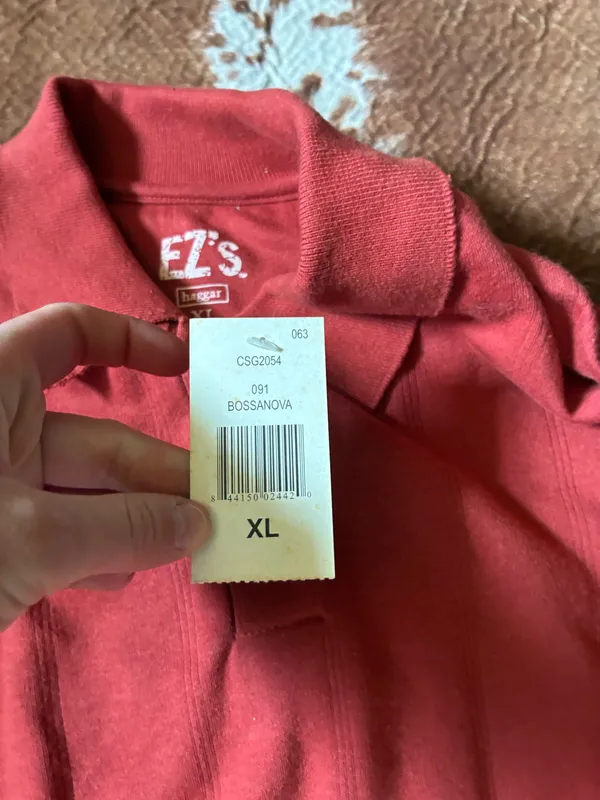 Red EZ'S Haggar new with tags deadstock pullover shirt size XL - Image 5