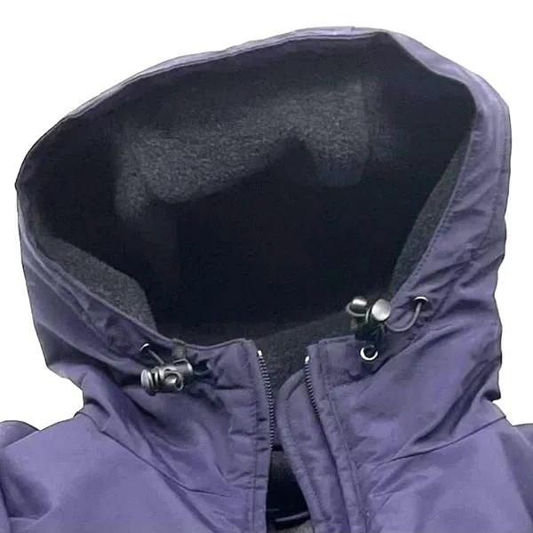Lands' End Womens M Windbreaker Fleece Lined Jacket Full‎ Zip Hooded Purple - Image 5