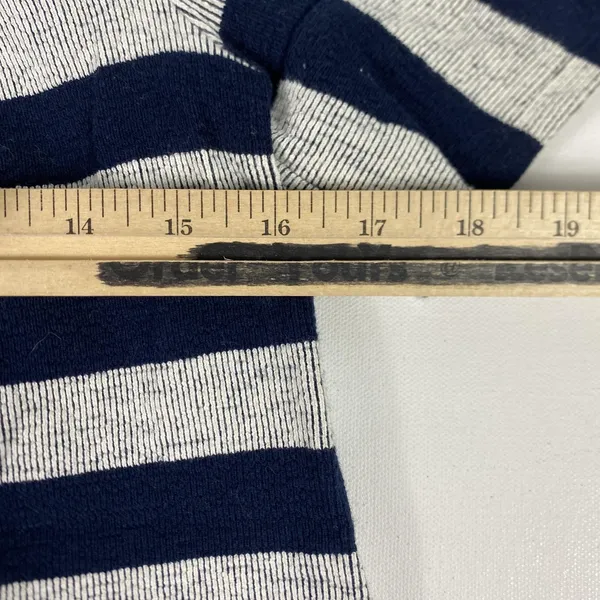 Madewell Shirt Womens Small Blue Off The Shoulder Striped‎ Jersey Knit Cotton - Image 6