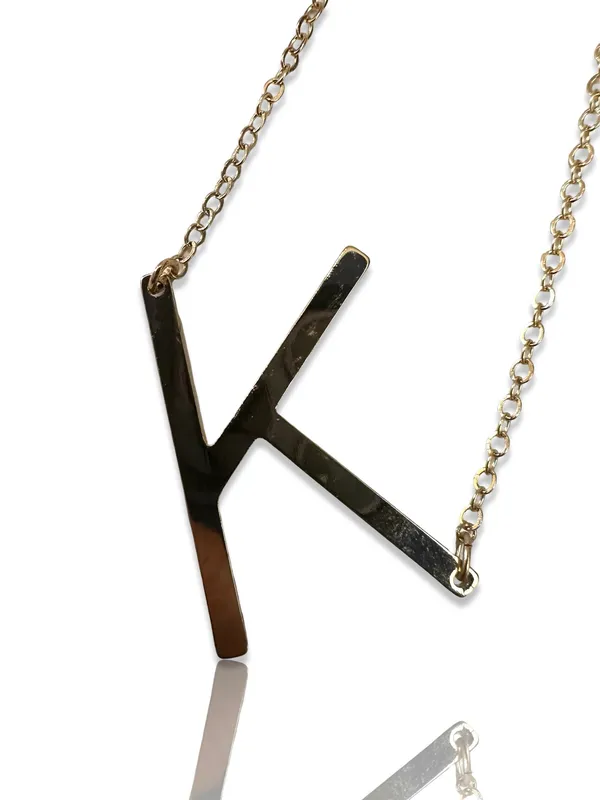 Unique Vintage Letter K Necklace - Image 2