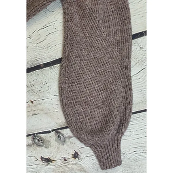 Open Front Ribbed Knit Cardigan - Image 8