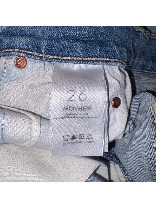 Mother $258 Woman’s 26 The Mid Rise Dazzler Ankle Fray Jeans Size 26 - Image 7