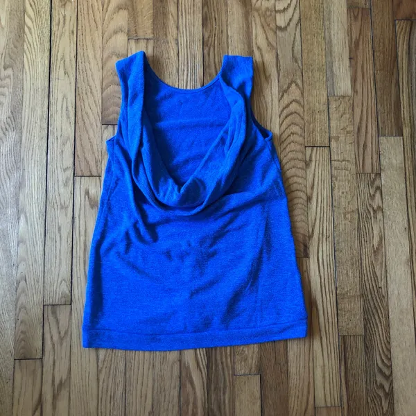 Sabo Skirt EUC Women's Bright Blue Sleeveless Drape Back Sweater Size XS - Image 8