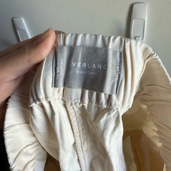 Everlane The Easy Pant Cotton Ivory Size Small - Image 6