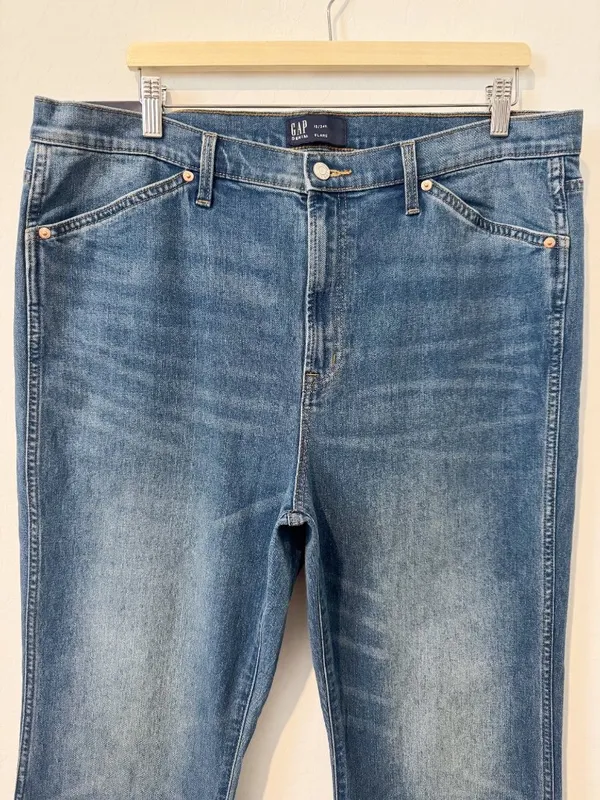 Gap Denim Jeans Size 18 Plus Medium Wash High Rise Flare Western Coastal Cowgirl - Image 4