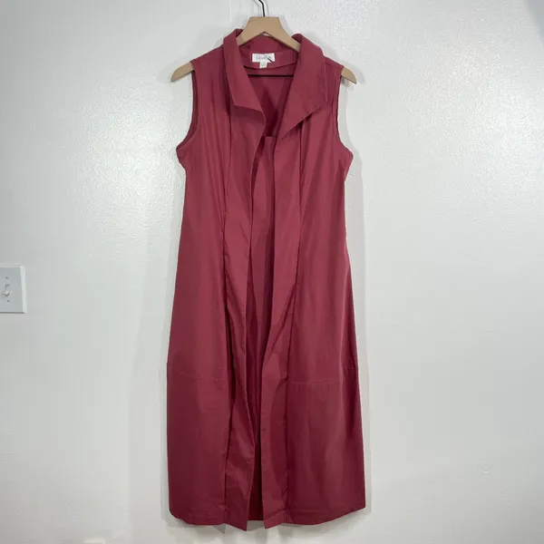 LUUKAA Sculptural Vest Meets Dress Size US 10 Dry Rose Lagenlook Avant‎ Garde - Image 2