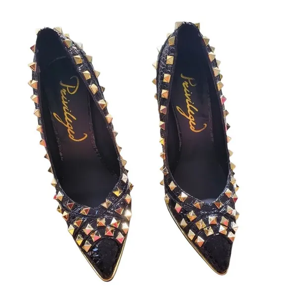 Privileged Pheonix Stud‎ Black Heels Size: 6.5 - Image 2