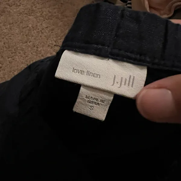 J Jill‎ linen blue cropped blue pants small - Image 6