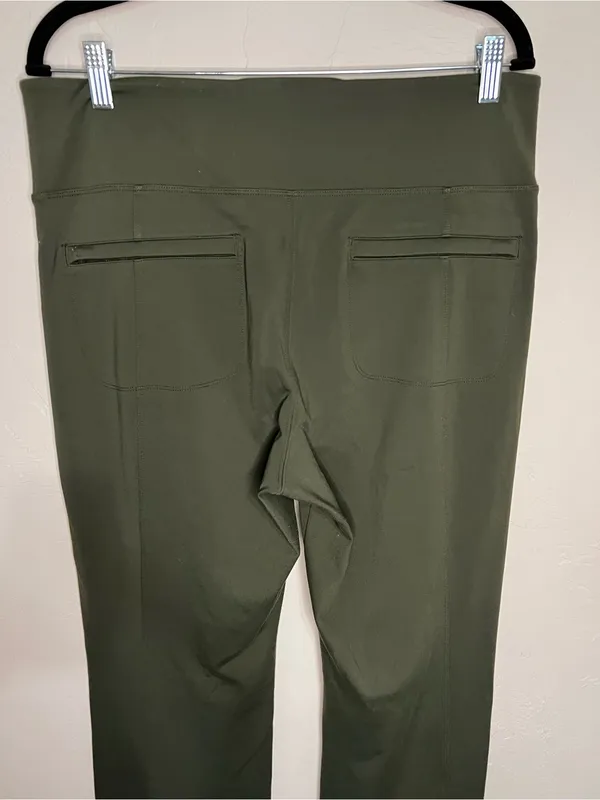 Athleta Delancey Straight Leg High Rise Tall‎ Aspen Green Pull-On Athletic Pants - Image 6