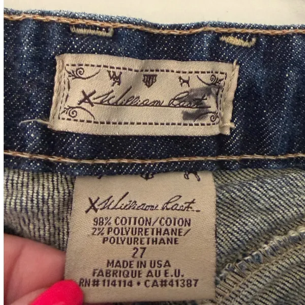 William‎ Rast Madison Vintage Trouser Jeans Dark Wash Flare Low Rise Size 27 USA - Image 6