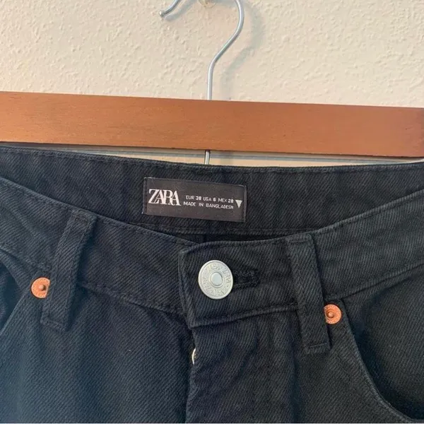 Zara High Waist Straight Leg Jeans - Image 6
