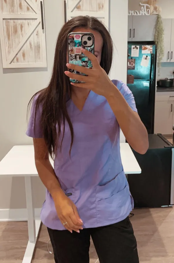 Purple scrub shirt - Image 3