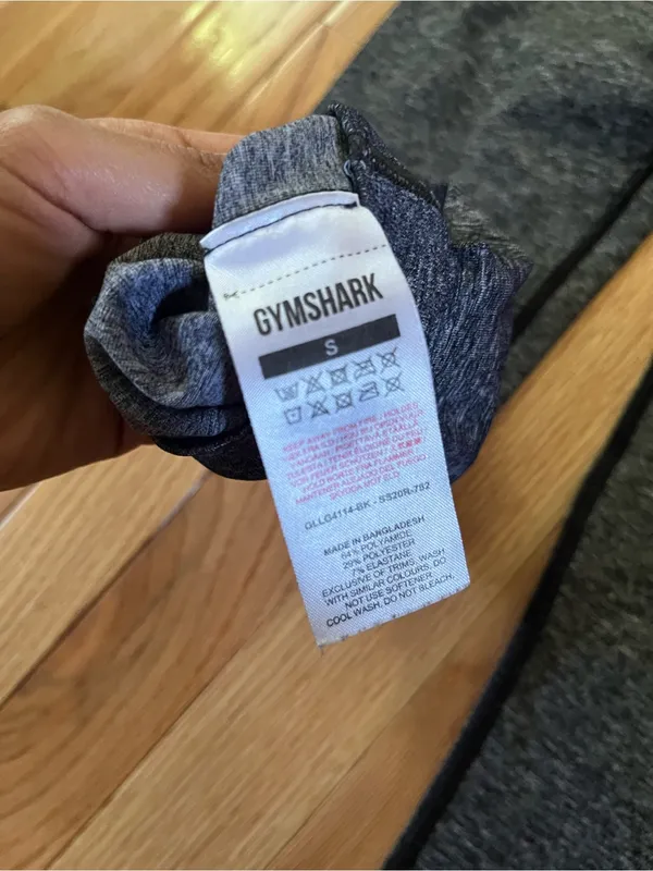 Gymshark Gray Seamless Workout Leggings Small Logo Pilates Gym Athletic Training - Image 3