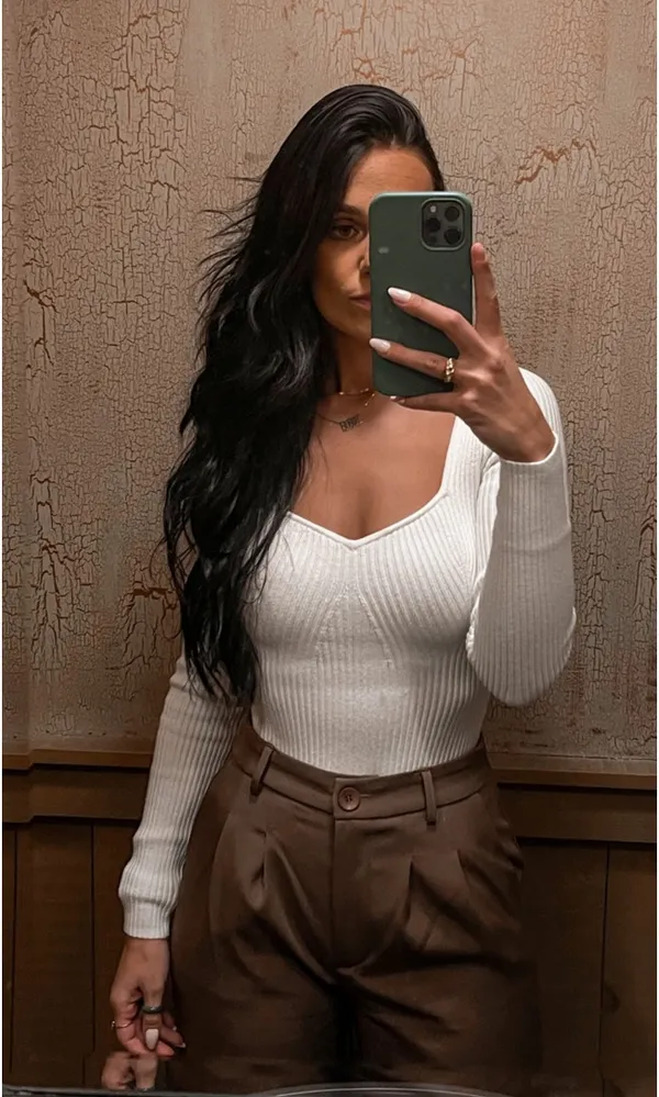 Abercrombie Long Sleeve Ribbed Bodysuit - Image 2