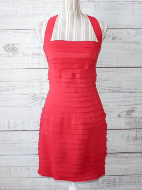 Sherri Hill 2009 Prom Style bodycon cocktail Red Dress Size 6 - Image 2