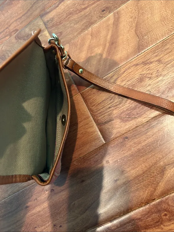 Dooney & Bourke Vintage Mini Pink Monogram Flap Wristlet - Image 4