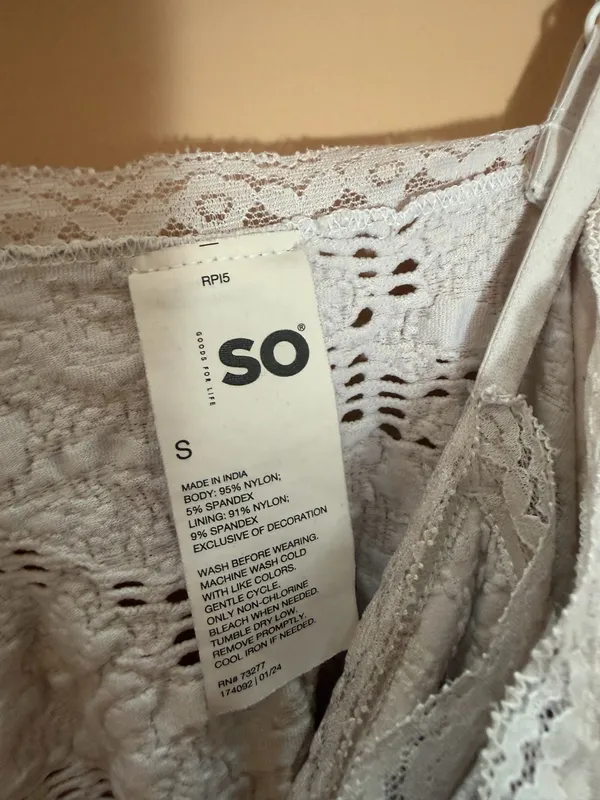 SO White Lace Tank Top - Image 2