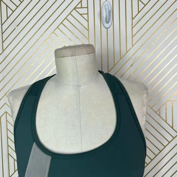 Splits59 Dark Green Racerback Mesh Stripe Tank Top‎ Size Medium - Image 2