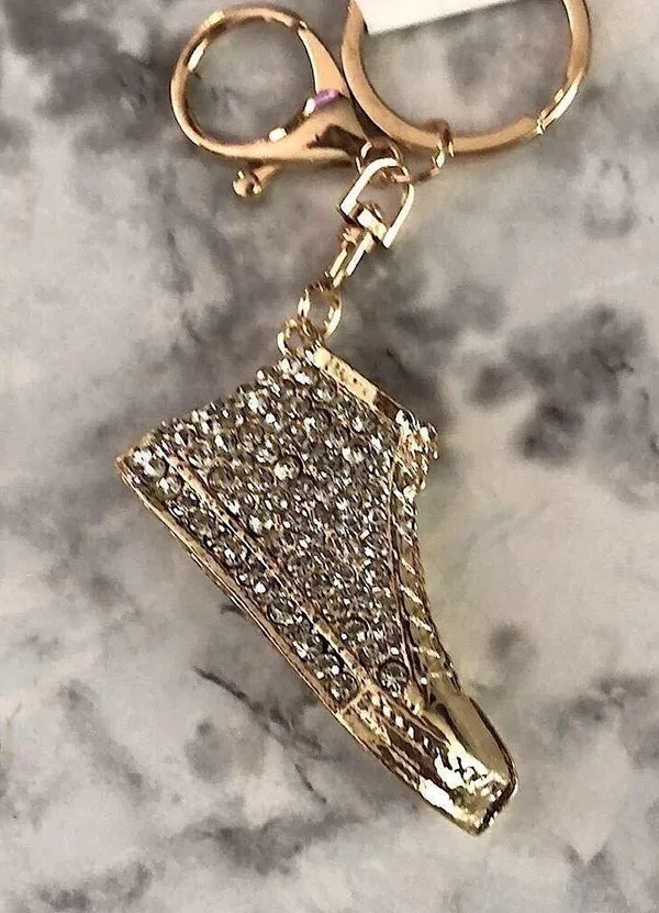 Converse diamond and gold accent bag charm LAST ONE . - Image 3