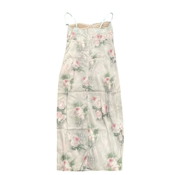 Bustier Satin Slip Bodycon Midi Floral Dress in Multi, Size S​ - Image 3