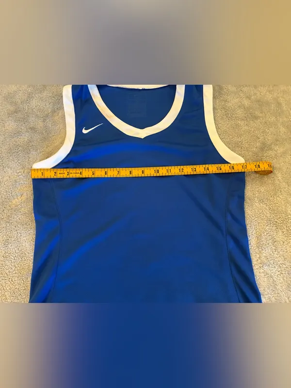 Nike women’s Blue & White Sleeveless Basketball Jersey Size Small - Image 5
