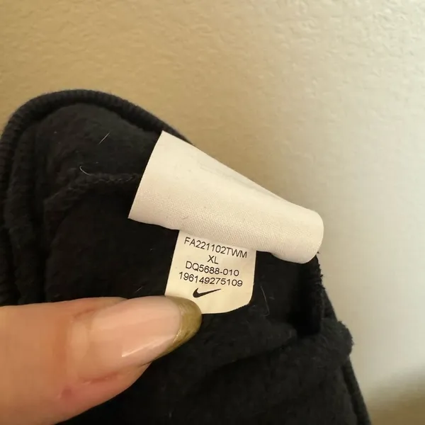 NIKE Terry Jogger Tapered Leg Pant Sz XL in Black Womens Plus‎ Size - Image 6