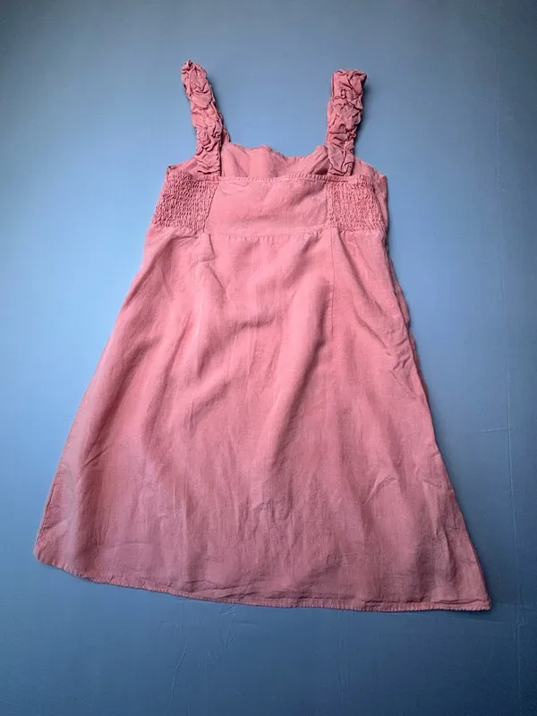 Altar’d State Pink Linen Blend Mini Dress Large Cottagecore Boho Feminine - Image 6