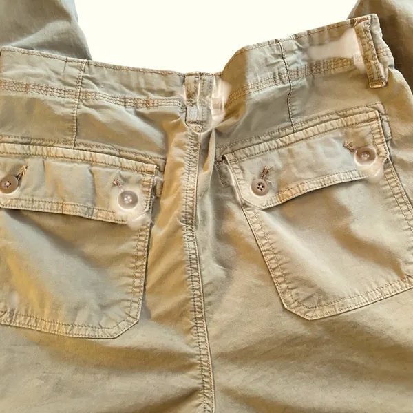 American Eagle Real Good Parachute Baggy Jogger Sz 8 Cargo Pockets Khaki - Image 4