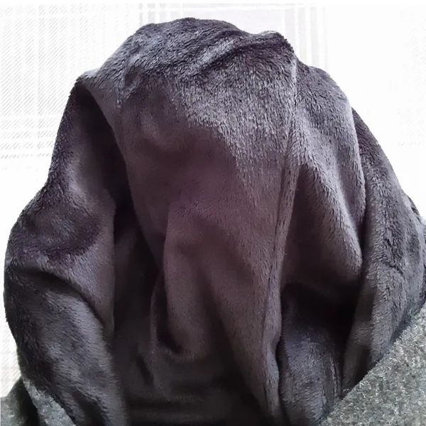 St Johns‎ Bay Womens Charcoal Wool Cashmere Blend Hood Coat Zip Pea Coat size M - Image 7