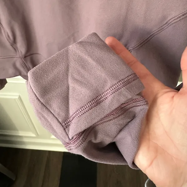 Lululemon Outrun the Elements 1/2 Zip Size 8 Frosted Mulberry Purple Womens - Image 4