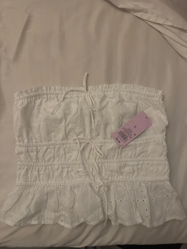 White Eyelet Tube Top Wild Fable - Image 2