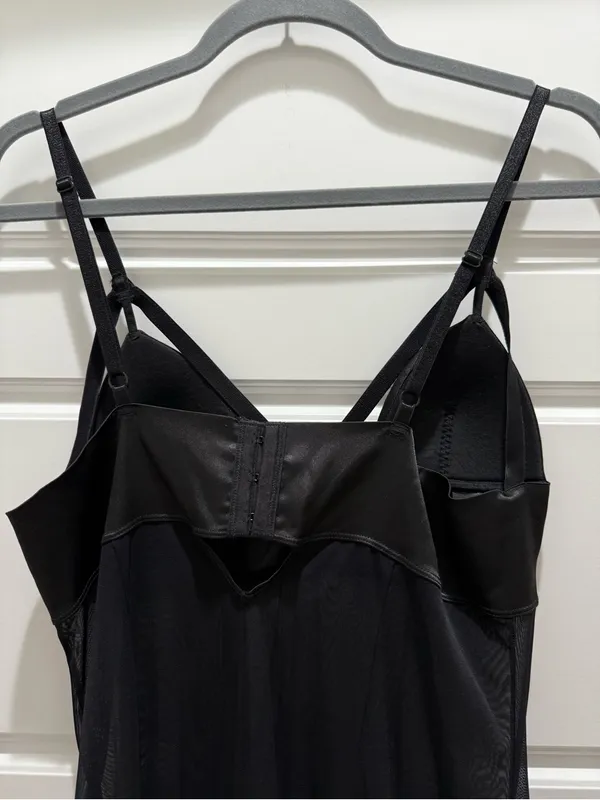 Seduction by Fredricks of Hollywood Black Sheer Fringe Nightie Lingerie Dress - Image 7