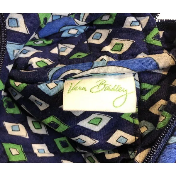 Vera Bradley Mediterranean Blue Messenger Crossbody Purse Bag - Image 8