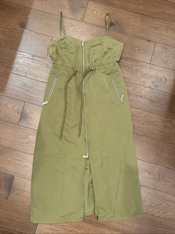 Future Collective Women's Nylon Zip-Front Midi Dress Size Small - C66-011 - Image 2