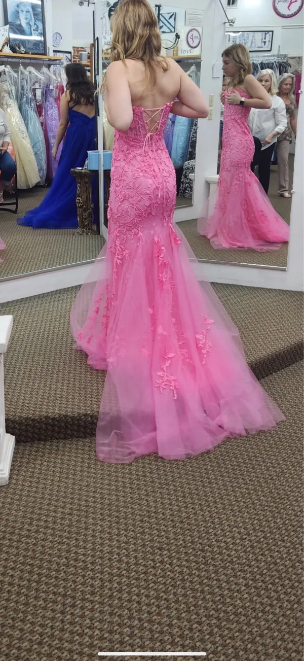 Prom Dress Pink Size 2 - Image 3