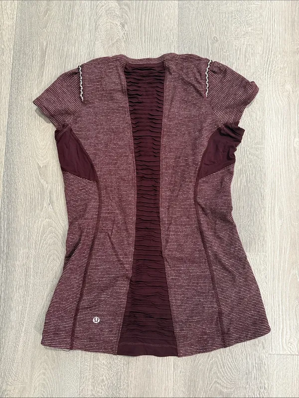 Women's Burgundy lululemon Short-Sleeve Top - Image 2