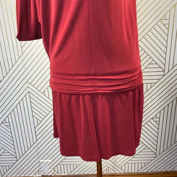 Haute Hippie Crimson Crush‎ Cowl Sleeve Mini Dress - Image 6