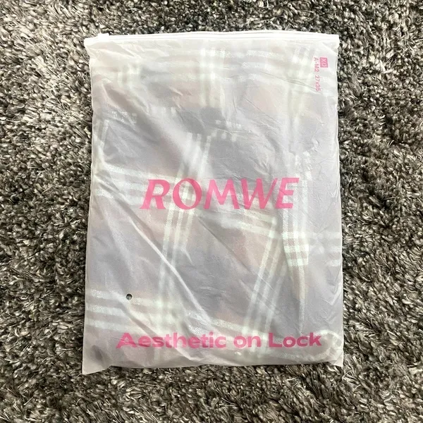 ROMWE Plaid A-Line Dress in Brown, Size L​​​​​​​​ - Image 4