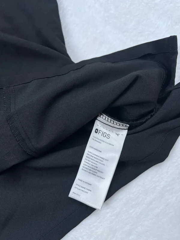 Figs Set Black Casma Scrub Top Zamora Joggers L - Image 3