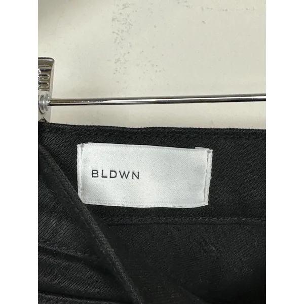 BLDWN Jeans Women 28 Black Vintage Straight Raw Hem Denim 24DU221008 - Image 4
