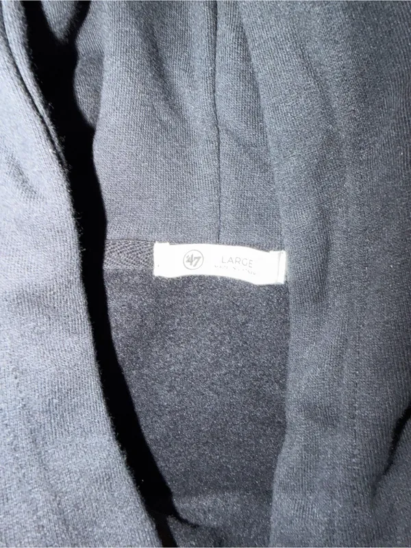 '47 Brand Women's Carolina Panthers Large Black Hoodie Hooded Sweatshirt NWT - Image 4