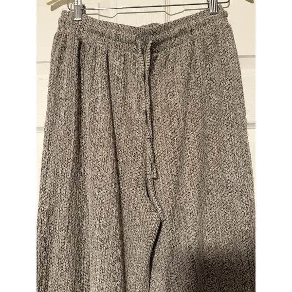 Zara Wide Leg‎ Textured Elastic Waist Pants Resort Comfy Flowy Palazzo - Image 4