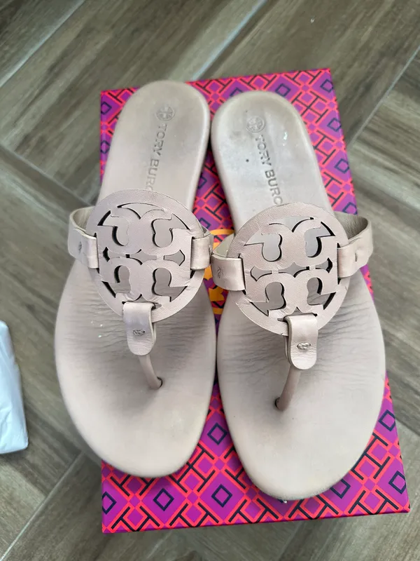 Tory Burch Miller Soft Sandals Light Size 9 - Image 6