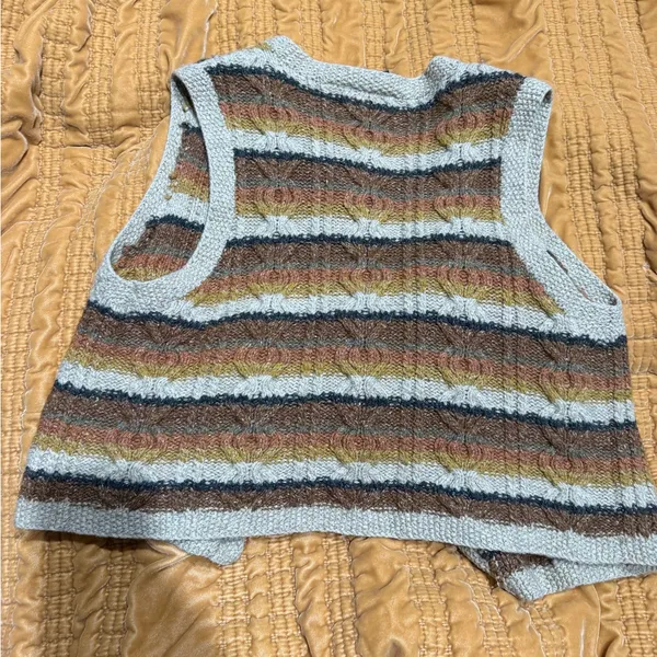 Vintage Liz Claiborne earth tones Wool-Silk Vest petite medium - Image 3